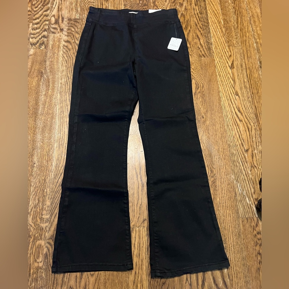 Free People Black Mid-Rise Crop Boot Pants
